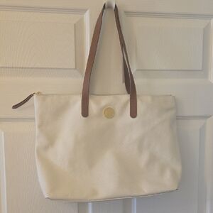 Large Cream Tote Bag/Satchel Purse By Joy Mangano